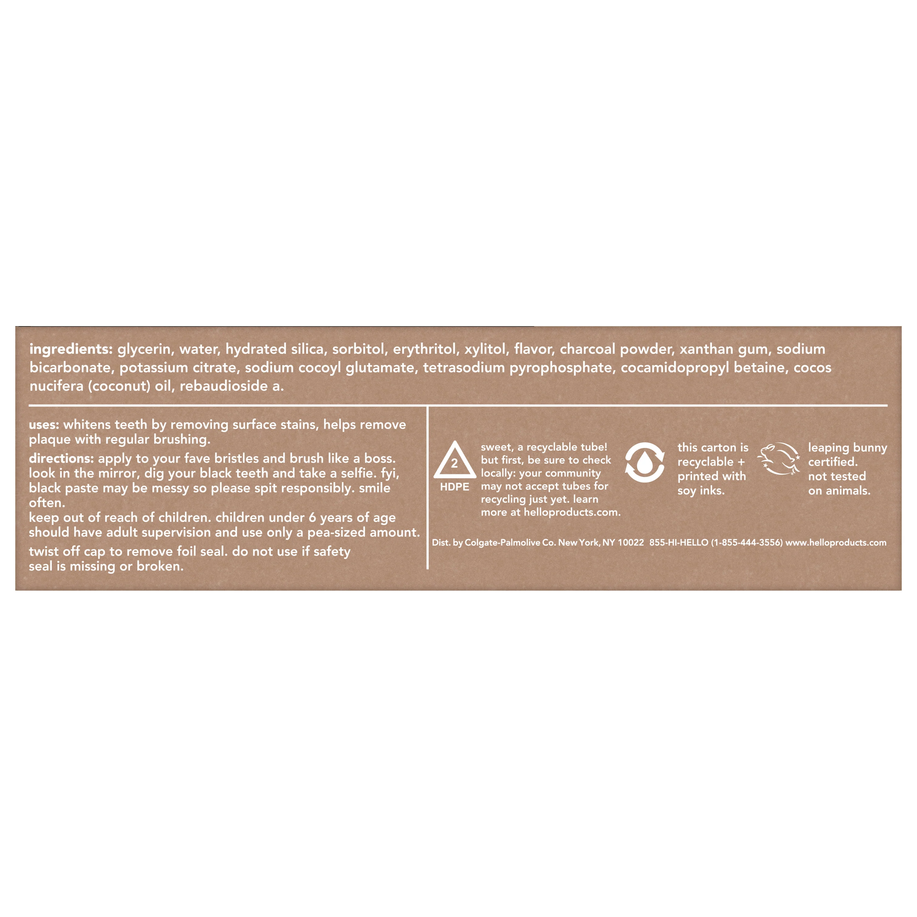 hello activated charcoal epic whitening fluoride free toothpaste - Image 7