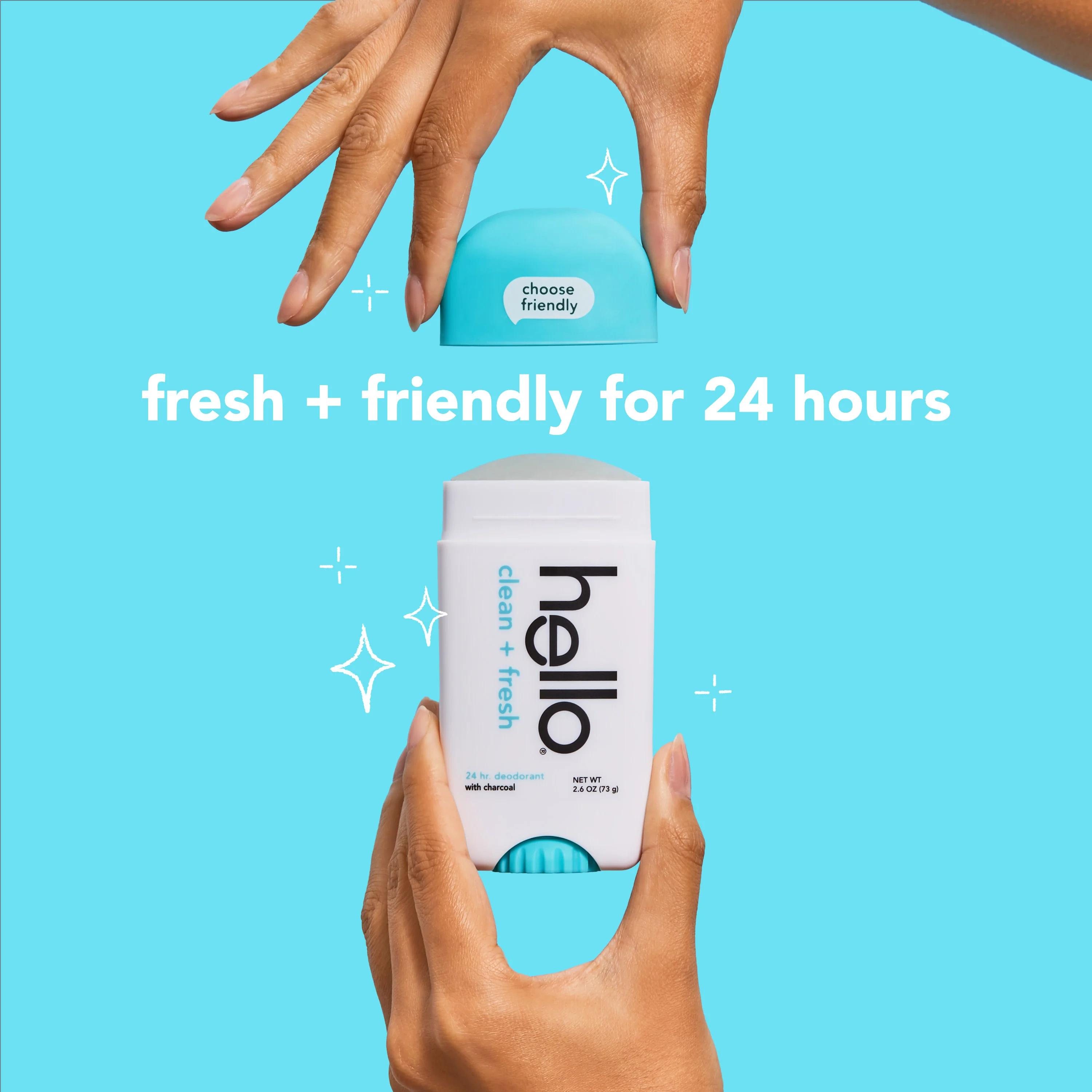 hello clean + fresh aluminum free deodorant with charcoal - Image 4