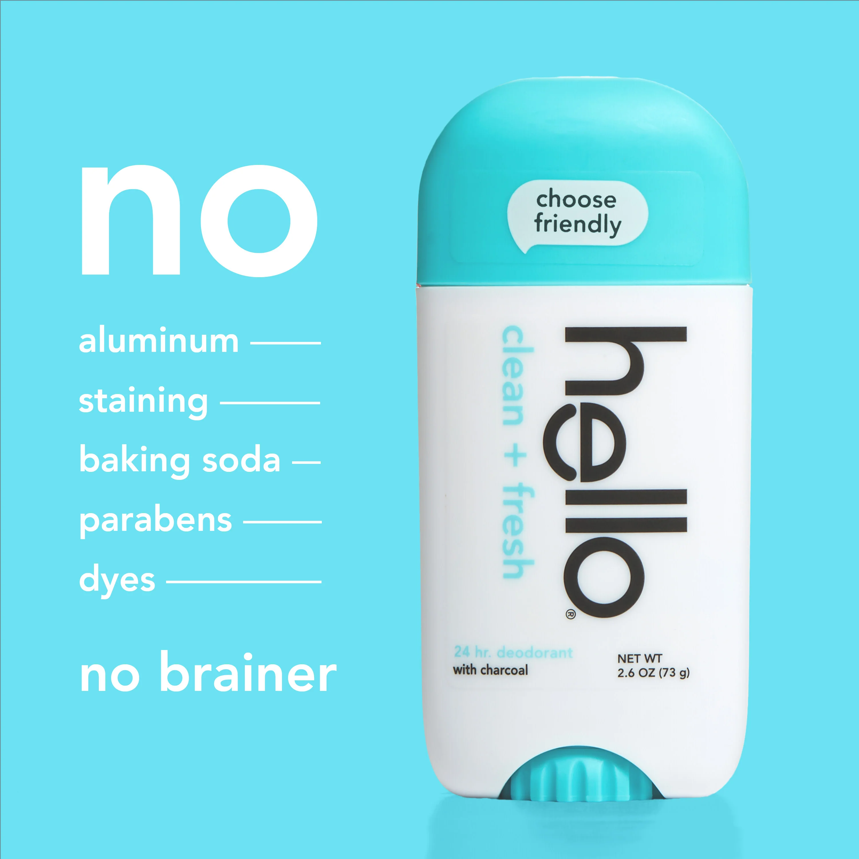 hello clean + fresh aluminum free deodorant with charcoal - Image 6