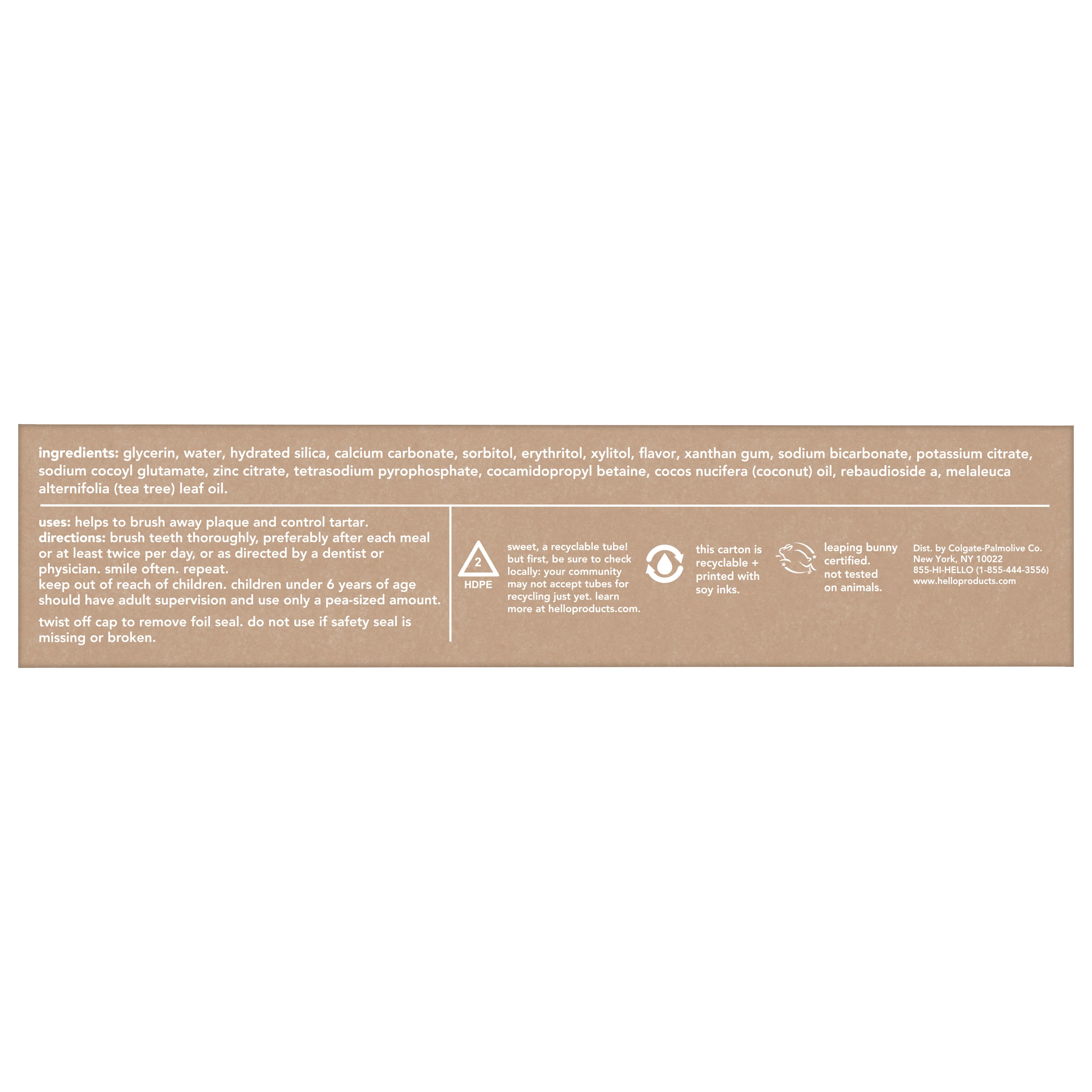 hello antiplaque + whitening fluoride free toothpaste twin pack - Image 8