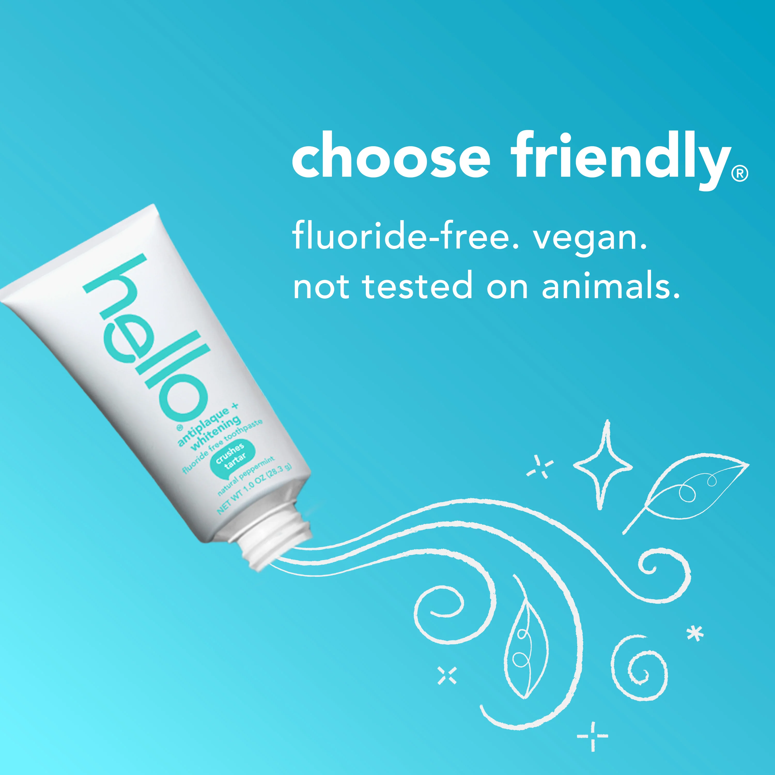 hello antiplaque + whitening fluoride free travel toothpaste - Image 3