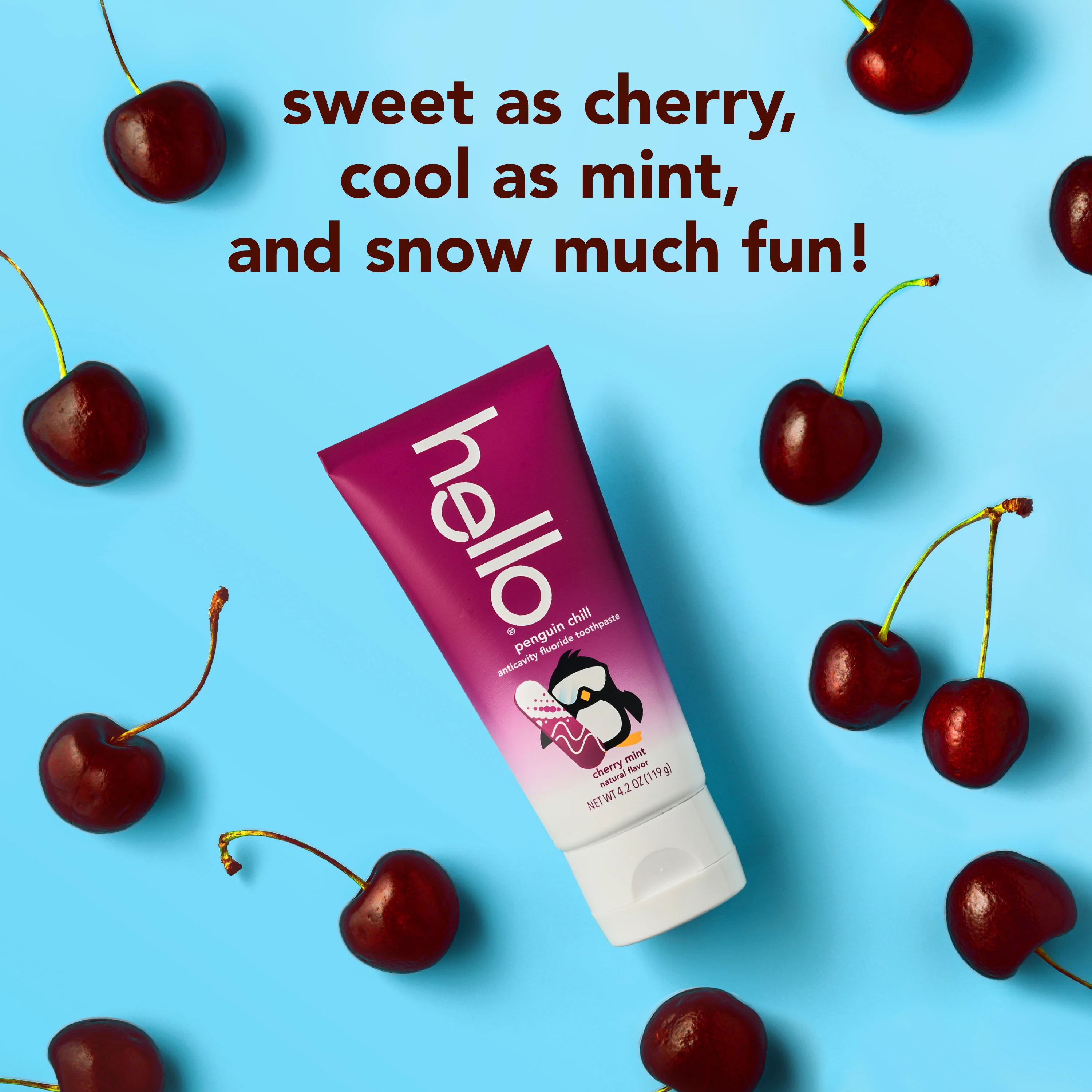 hello kids cherry mint penguin chill fluoride toothpaste - Image 2