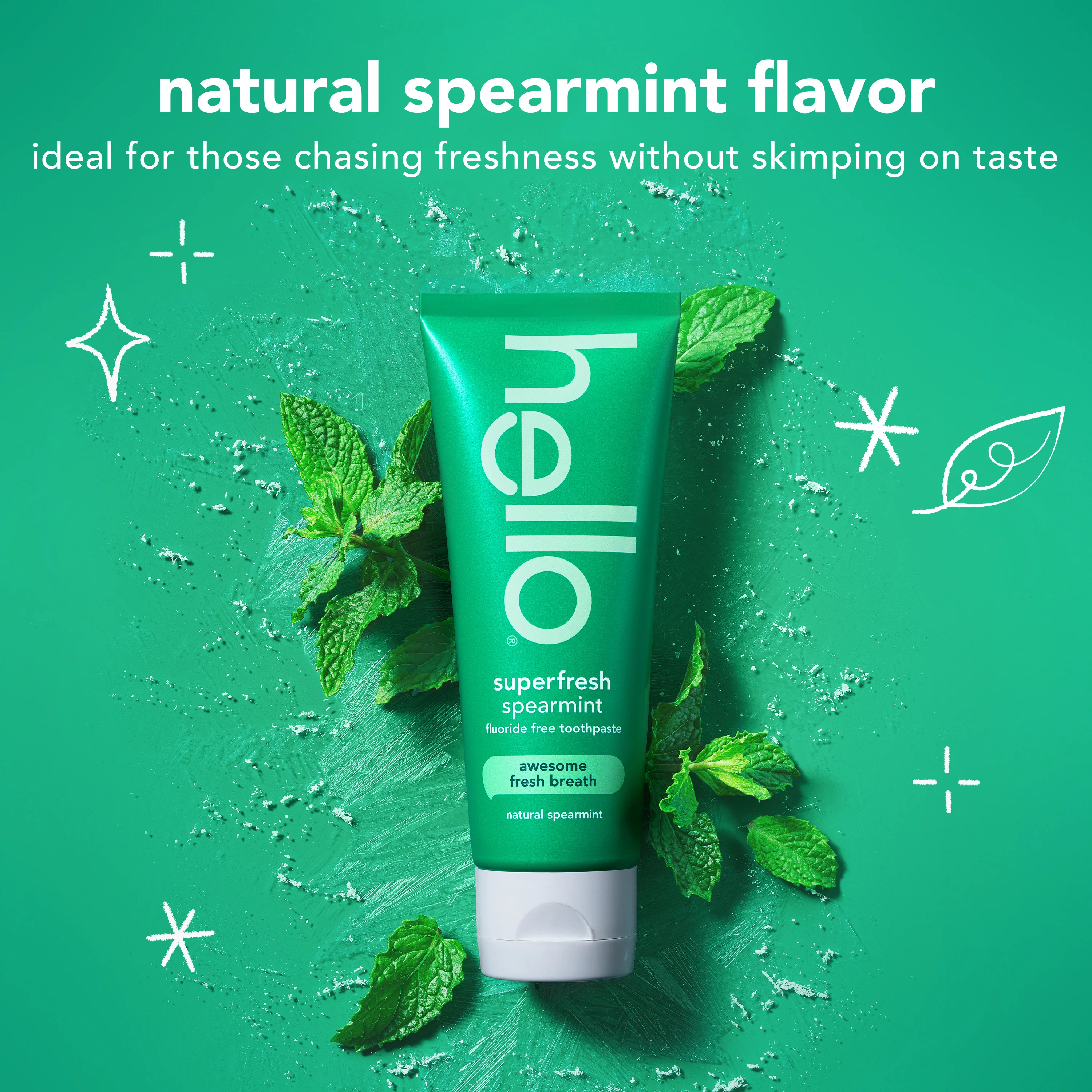 hello superfresh spearmint fluoride free toothpaste - Image 4