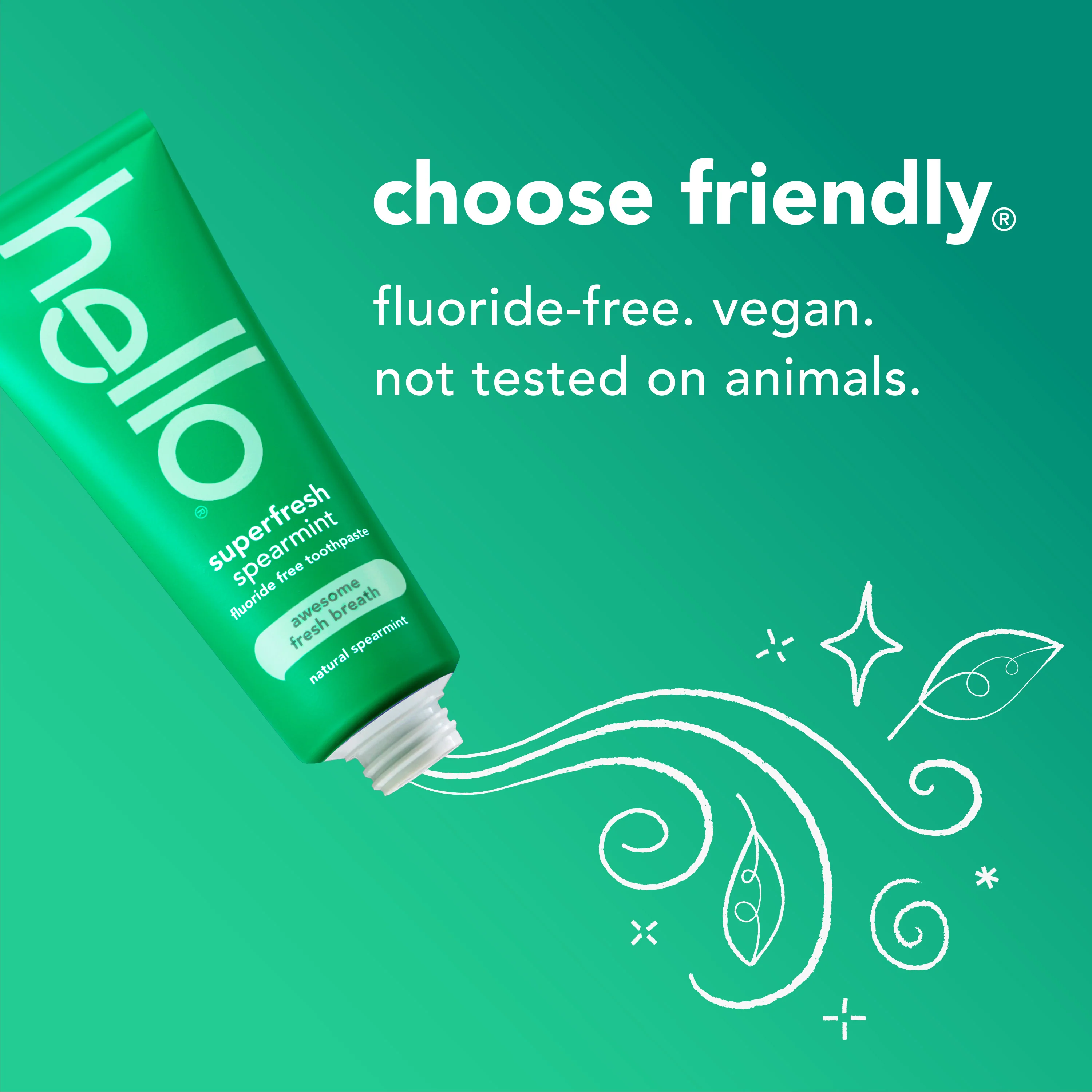 hello superfresh spearmint fluoride free toothpaste - Image 5