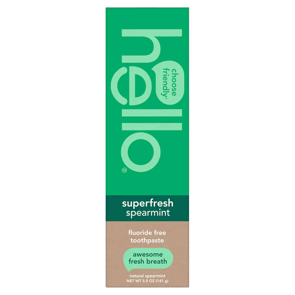 hello superfresh spearmint fluoride free toothpaste - Image 7