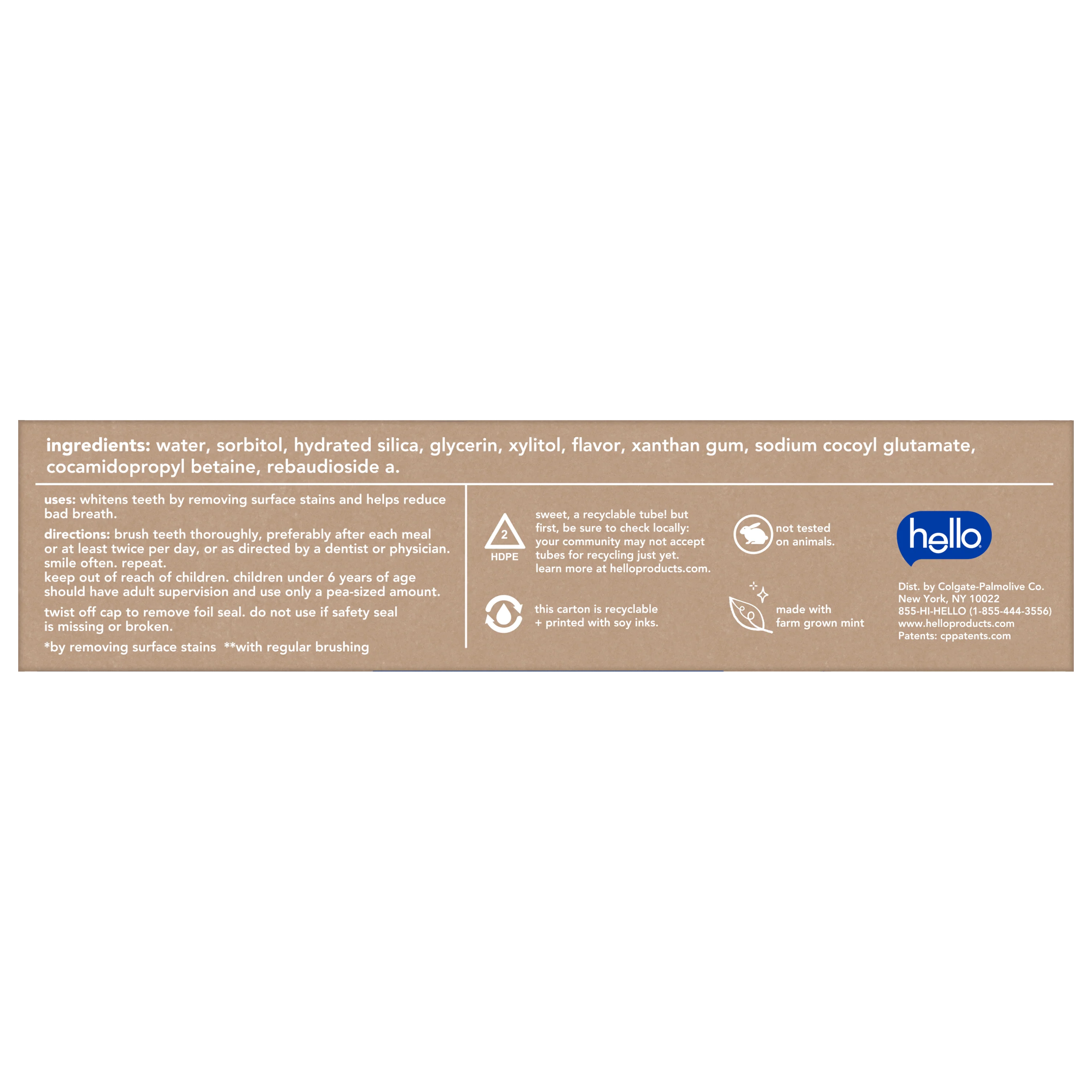 hello superfresh peppermint fluoride free toothpaste - Image 9