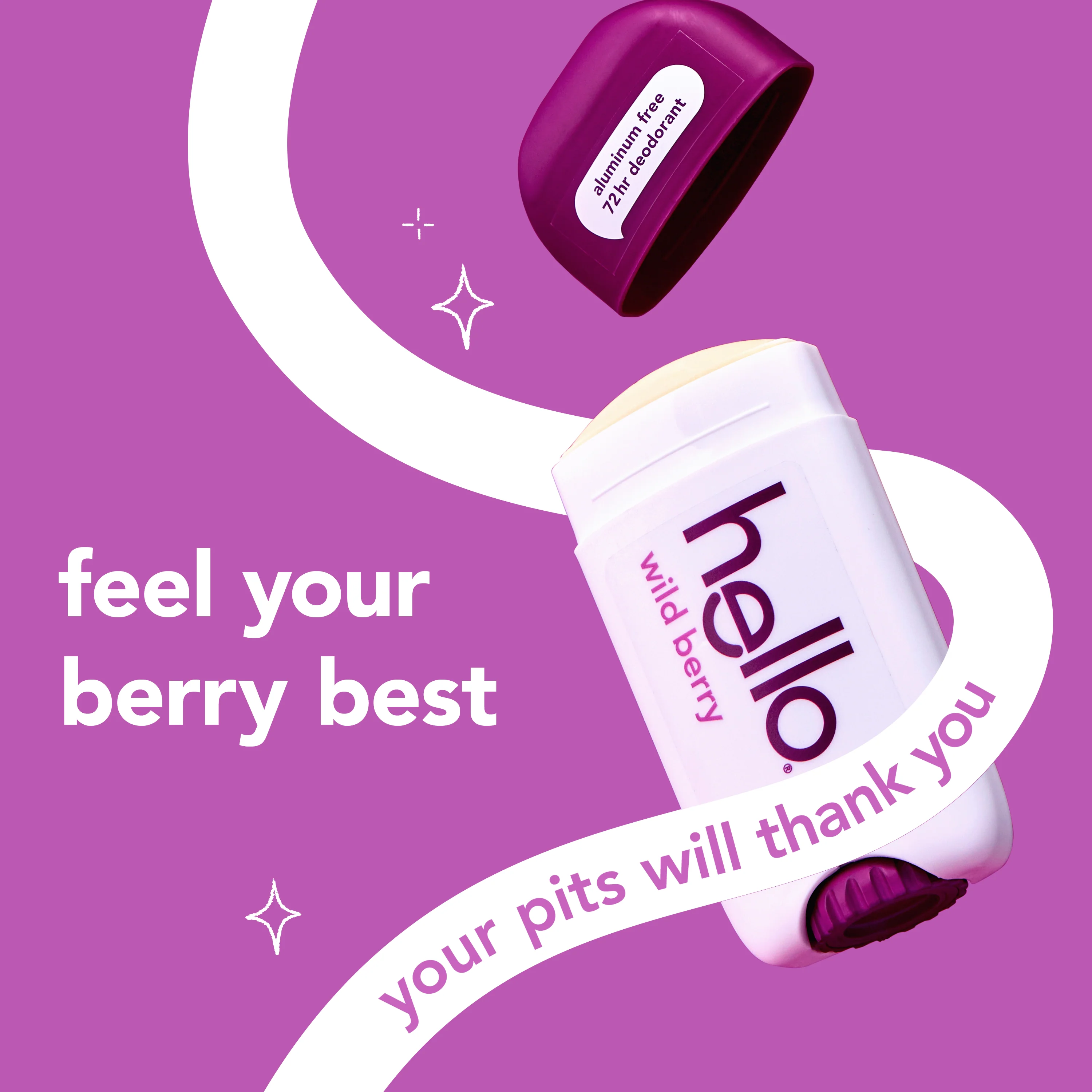 hello wild berry aluminum free deodorant with shea butter - Image 2