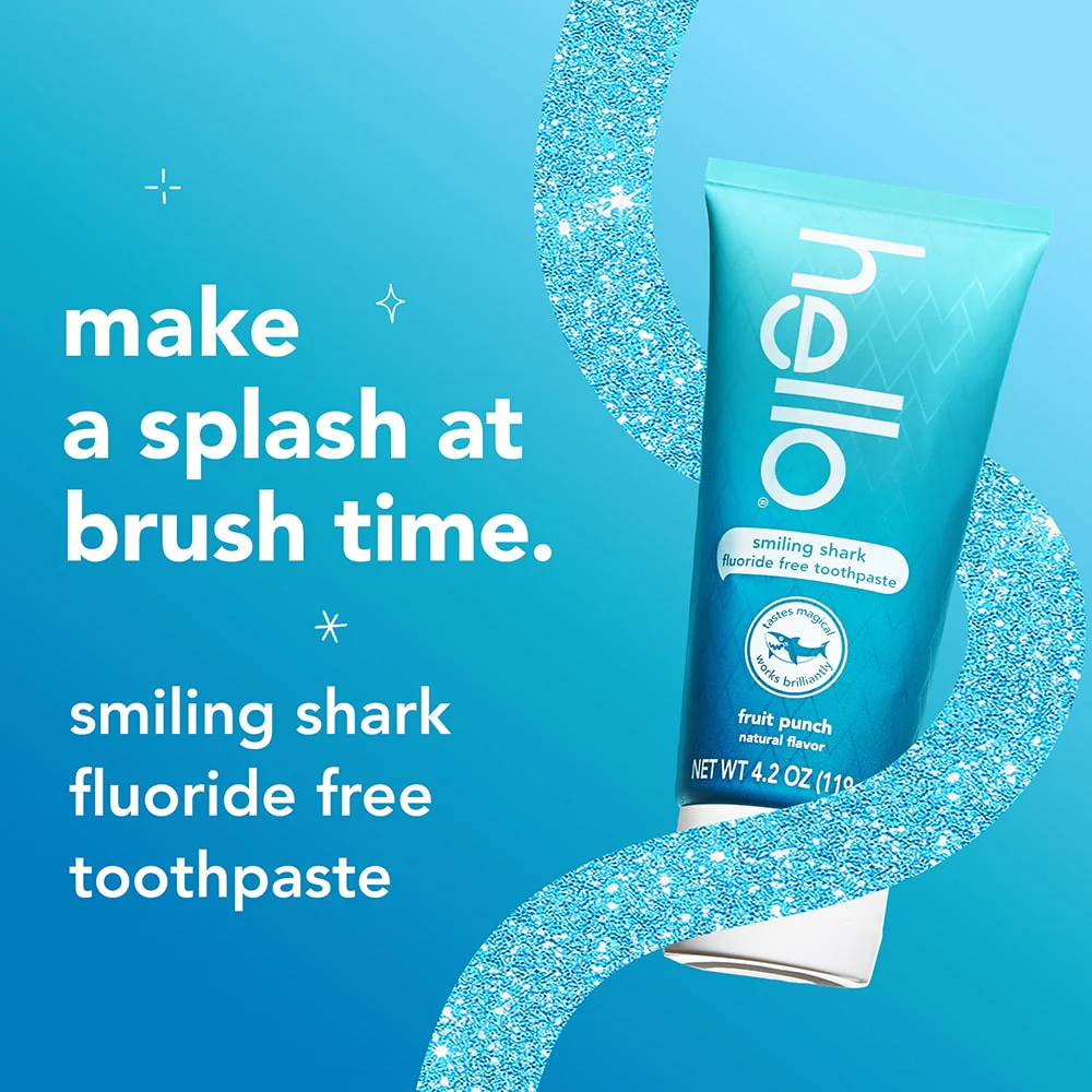 hello kids smiling shark fluoride free toothpaste - Image 3