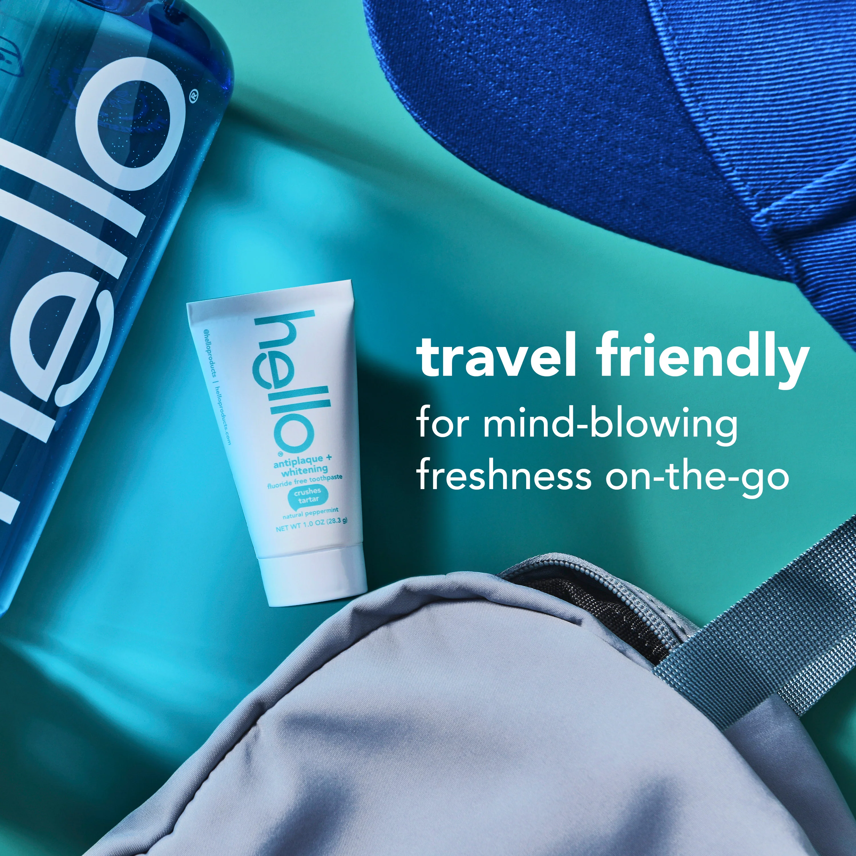 hello antiplaque + whitening fluoride free travel toothpaste - Image 5